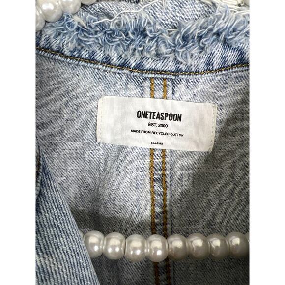 One Teaspoon NWOT Kansas Blue Palisades Overall Intentionally Distressed SZ XL - Picture 6 of 10